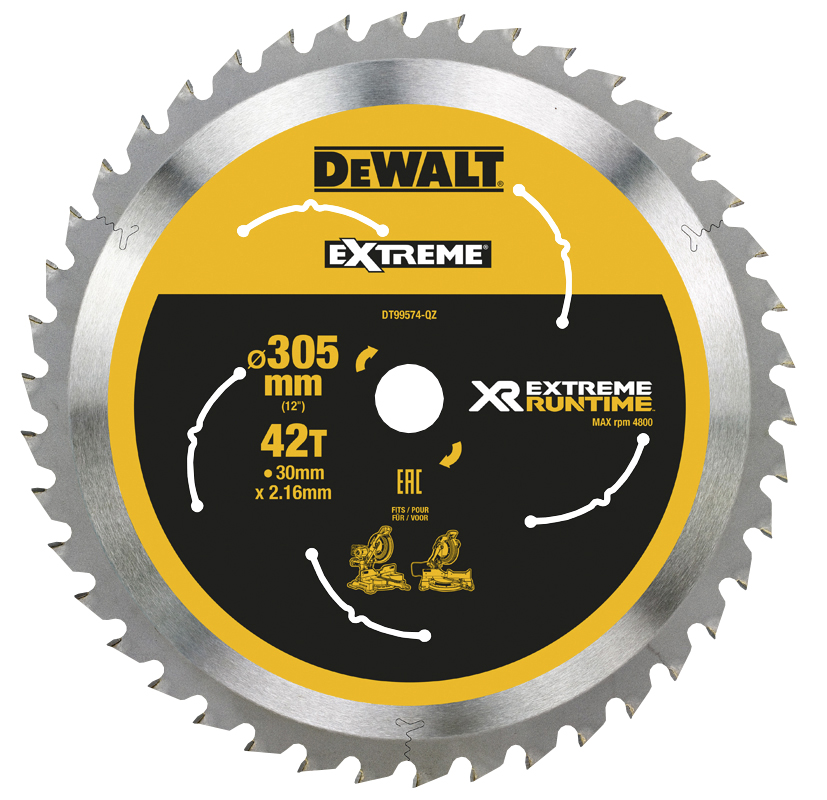 CIRKELSÅGSKLINGA DEWALT EXTREME RUNTIME 305X30MM 42T