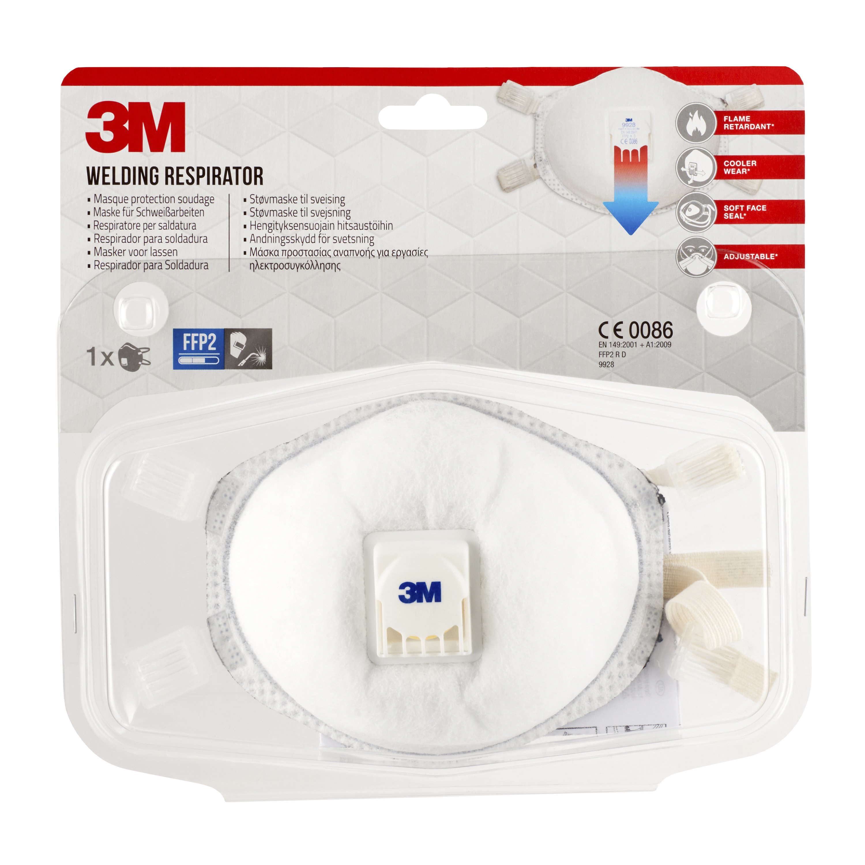 3m Hengityssuojain 3m hitsaukseen ffp2 ventt. 9928