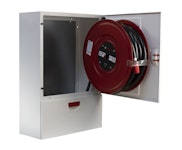 FIRE HOSE REEL CABINET PV285 WHITE VERTICAL 19/30m