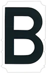 DIE CUT LETTER 5100/PD300 3" B 10PCS/PAC