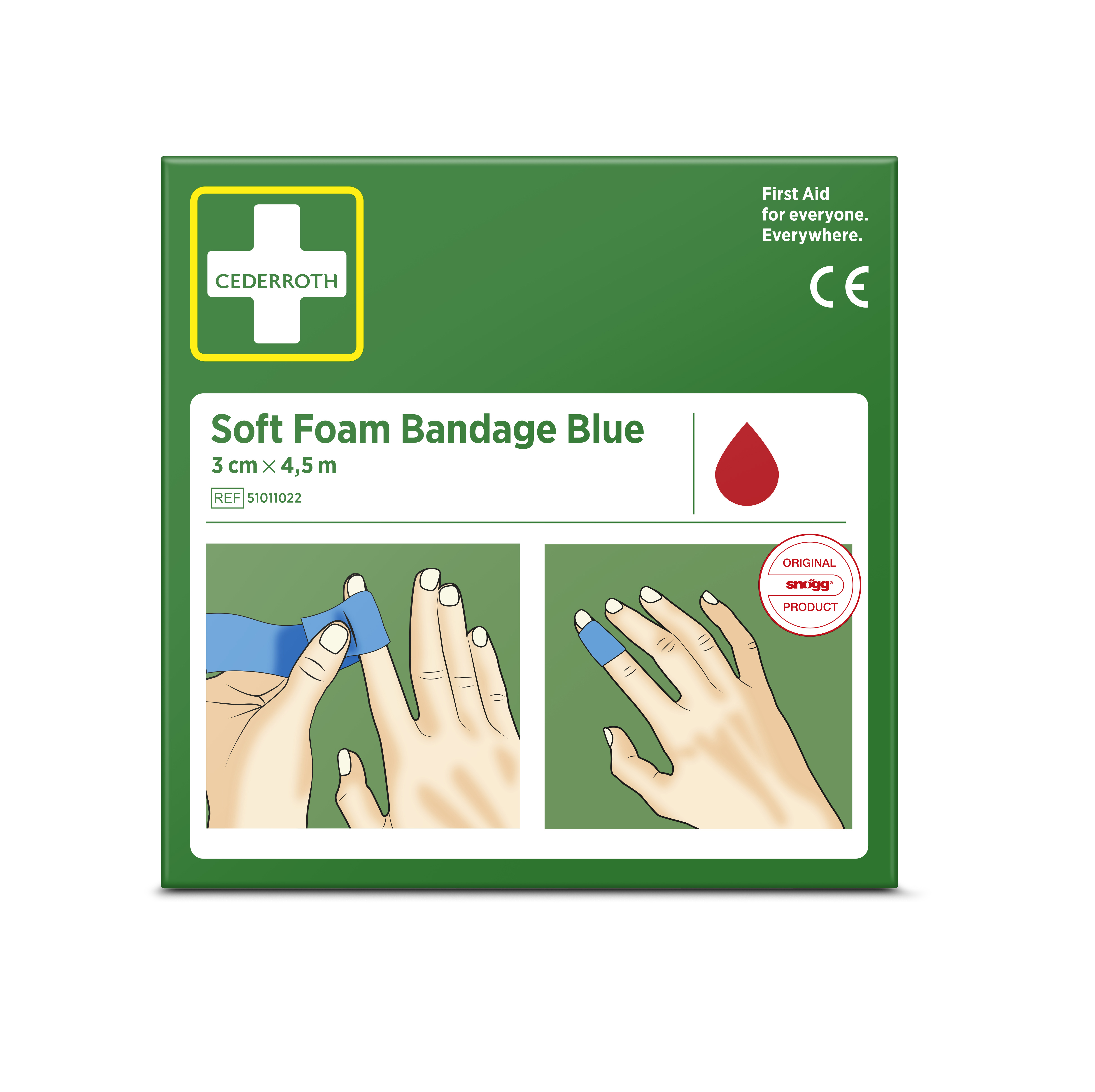norgesplaster as Bandage cederroth soft foam 3x450cm blue