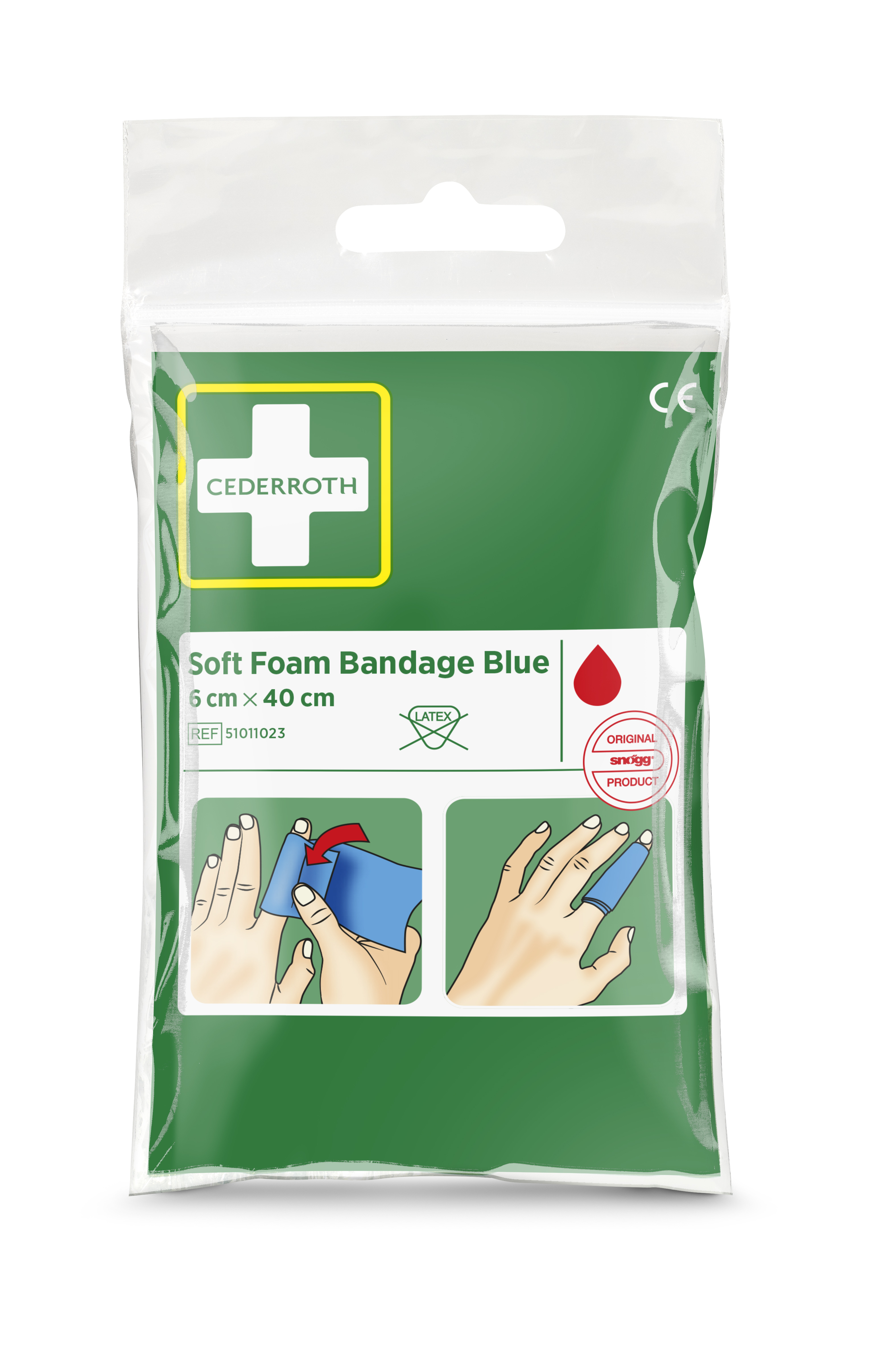 norgesplaster as Bandage cederroth soft foam 6cmx40cm blue