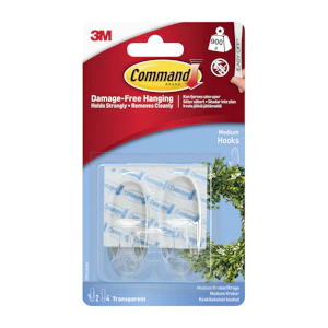 3m Koukku 3m command keskikoinen kirkas 17091clr