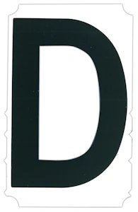 brady Die cut letter 5100/pd300 3" d 10pcs/pac