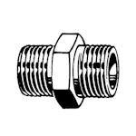 HEXAGON NIPPLE 34 BLACK 3/8