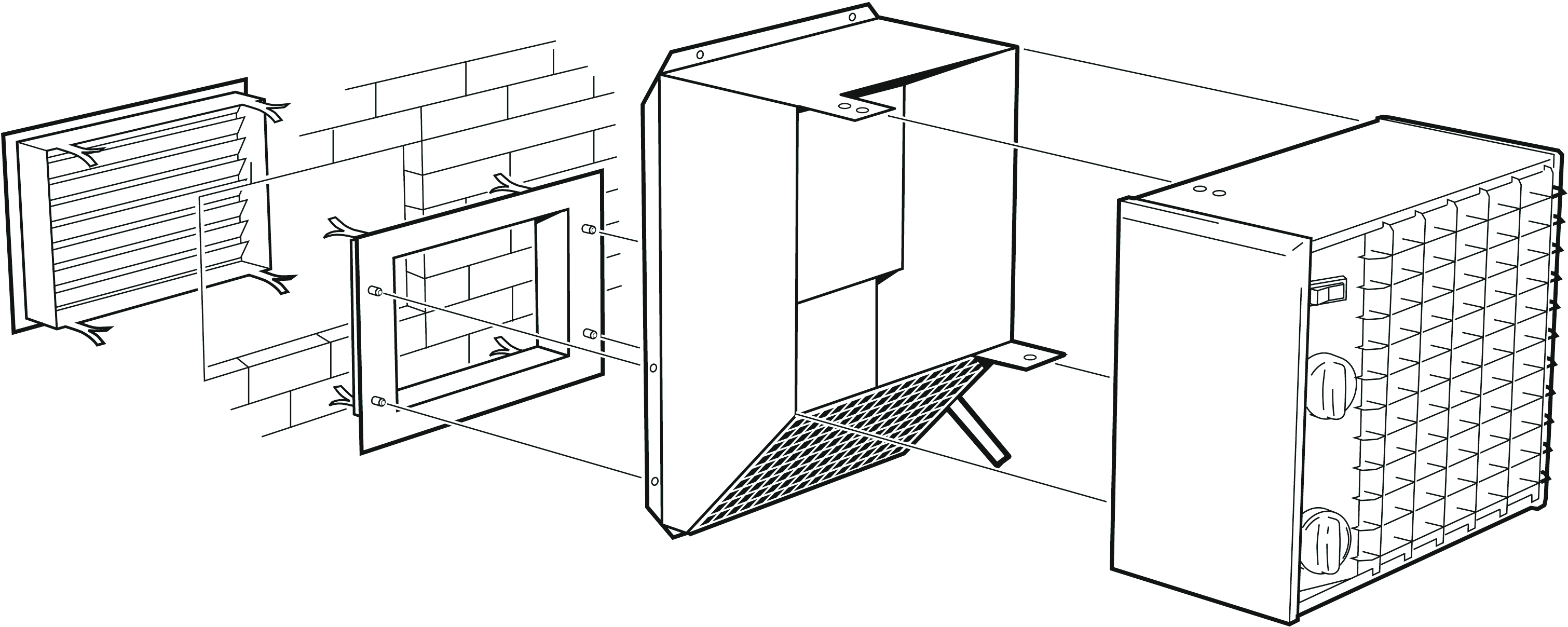 nuaire Onnline mounting bracket for 350 mm fan