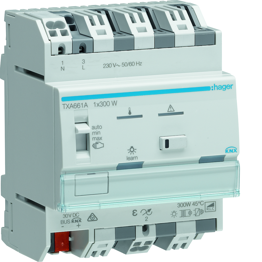 hager Dimmer knx txa661a 1x300w rlcpd t din