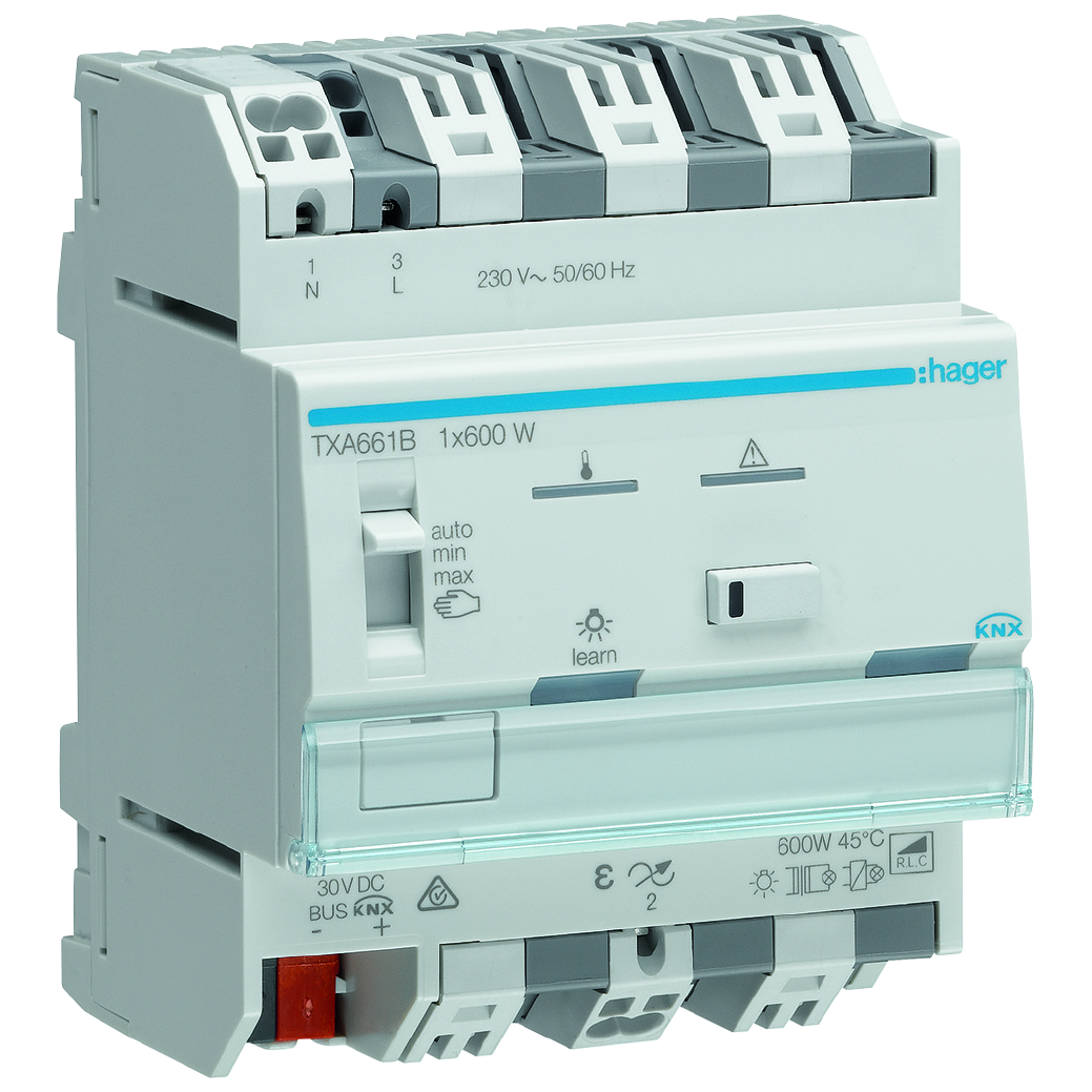 hager Dimmer knx txa661b 1x600w rlcpd t din