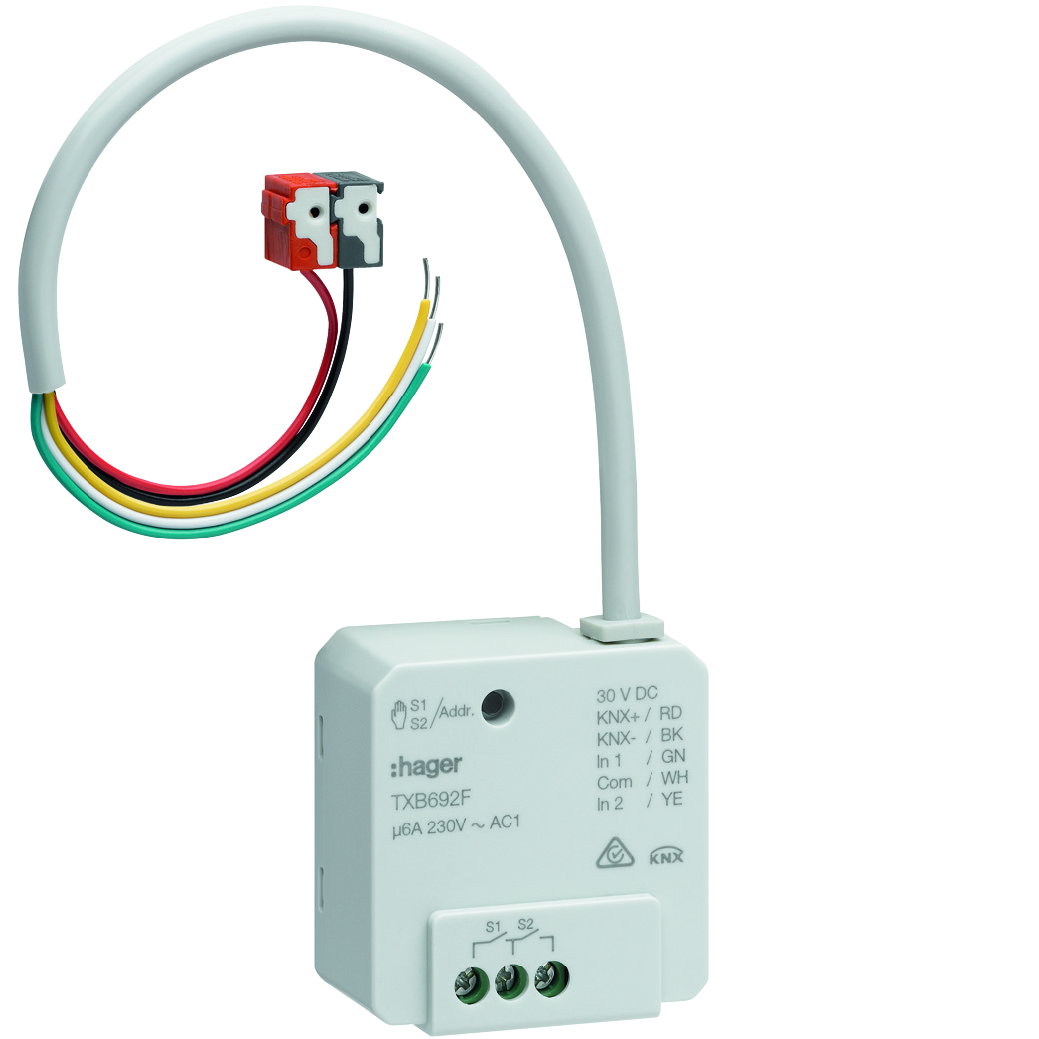 hager Lähtöyksikkö knx easy txb692f 2x6a rlpdv+2xpv jseka
