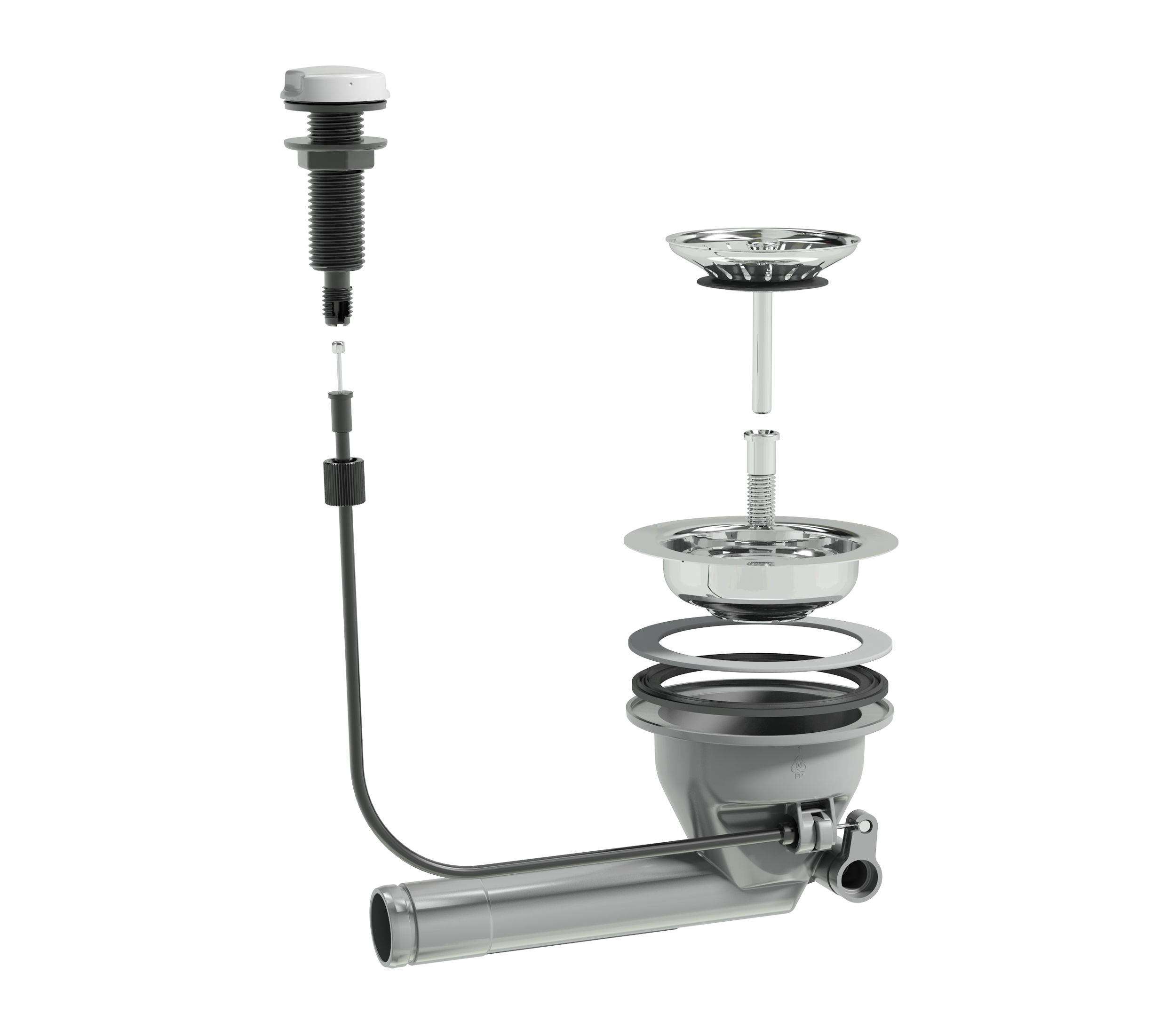 prevex Basket waste valve prevex with remote control