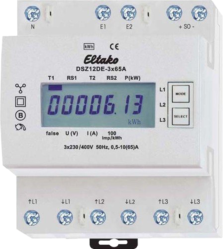 eltako Energiamittari 3x80a,din,4mod,b(1%)