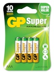 GP SUPER ALKALINE 24A/LR03 AAA 4-PAKK