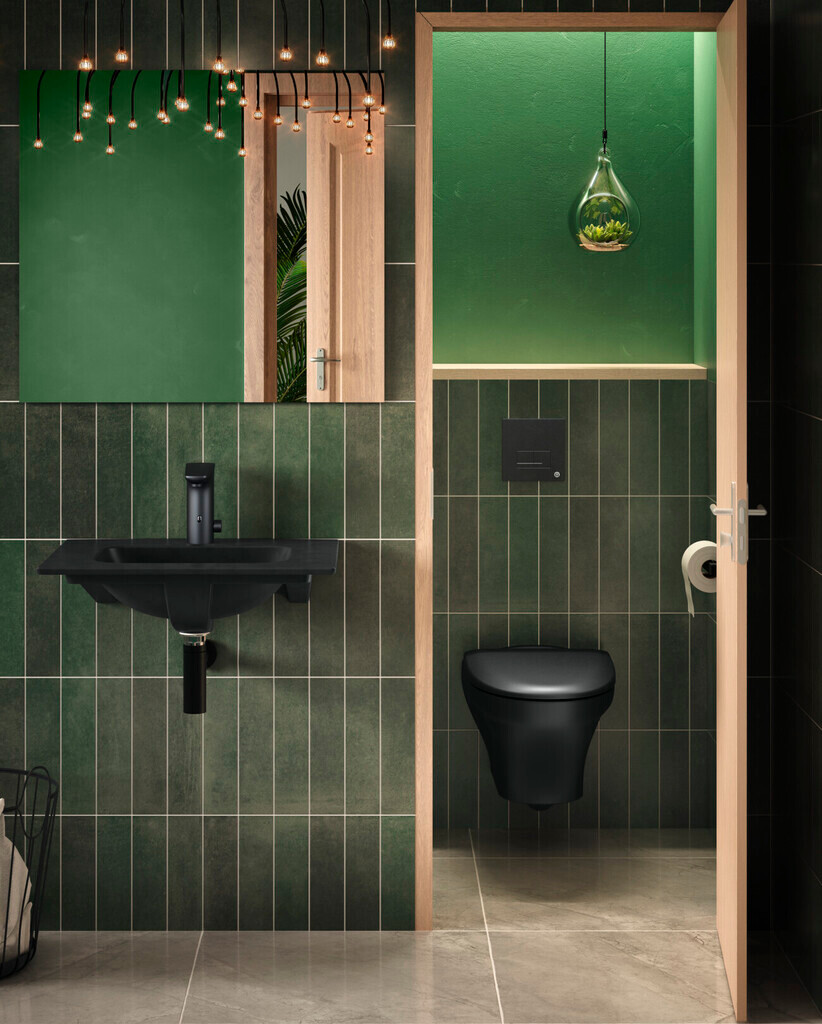 gustavsberg Wc-istuin seinä gustavsberg 8330 estetic matta musta sc/qr