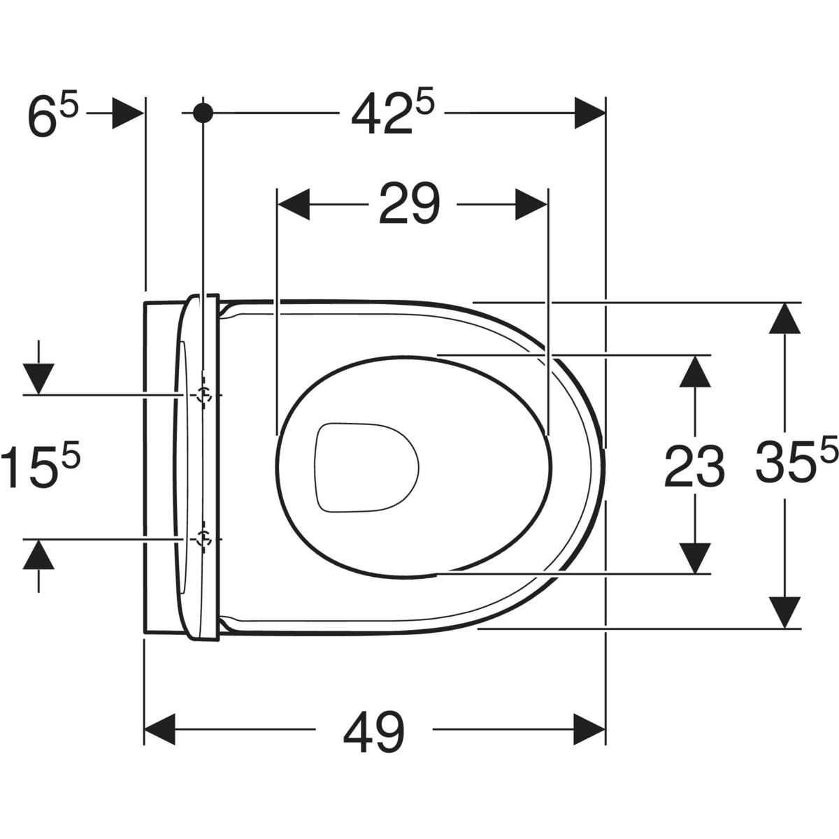 geberit Wc-istuin seinä geberit renova compact 490mm kans scqr