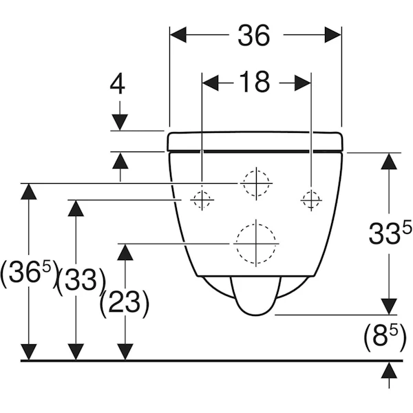 Wc-stol Vägg Geberit Icon - Vägghängda Toaletter - 4064746019869 - 3