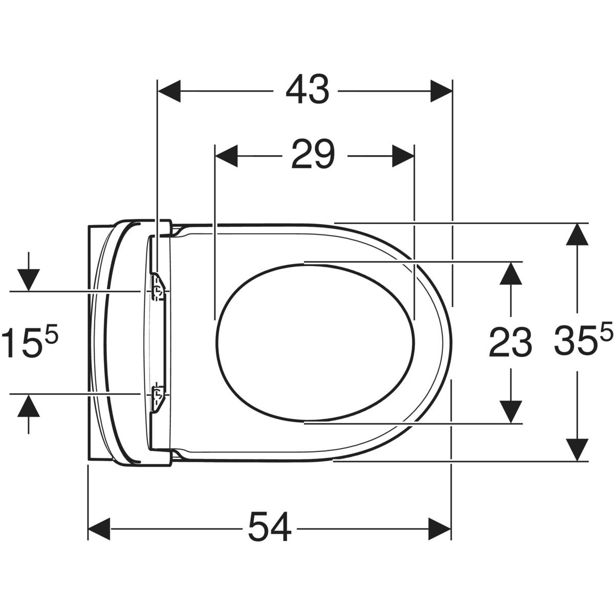 geberit Wc-istuin seinä geberit renova 540mm turboflush k scqr