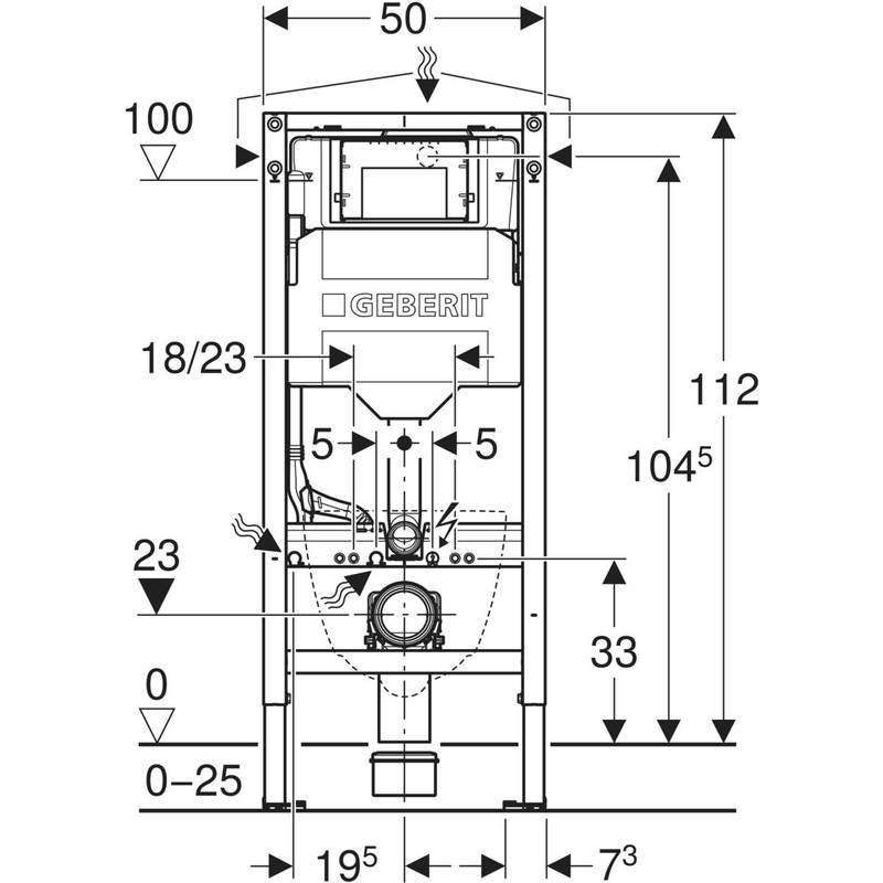 geberit Asennusteline geberit duofix sigma 112cm pe-x
