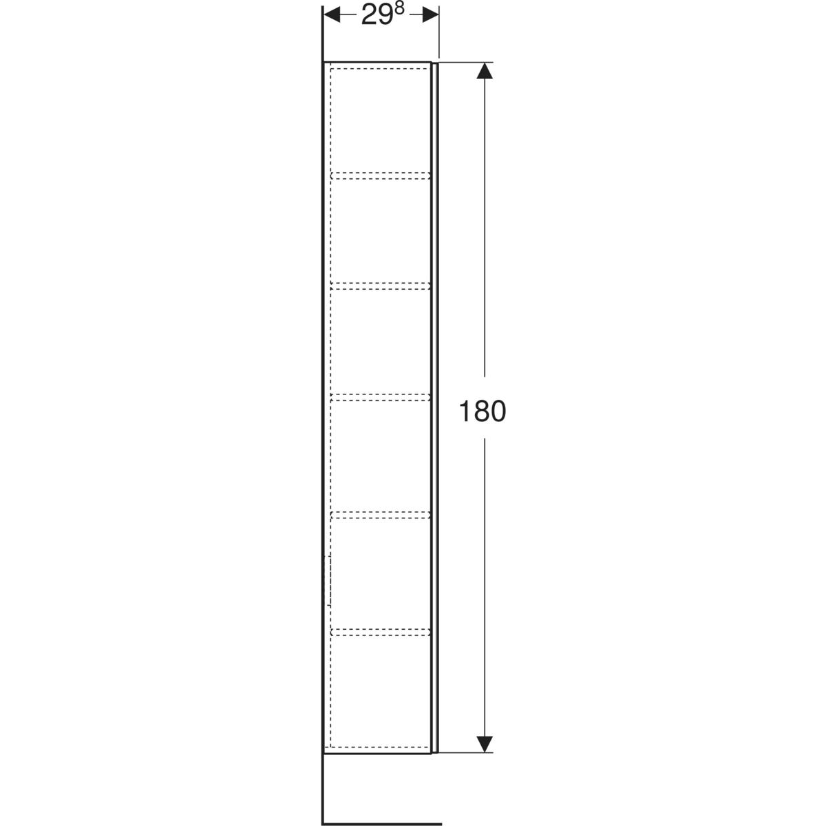 ido Korkea kaappi sense modern 330x298x1800 mm, luonnontammi