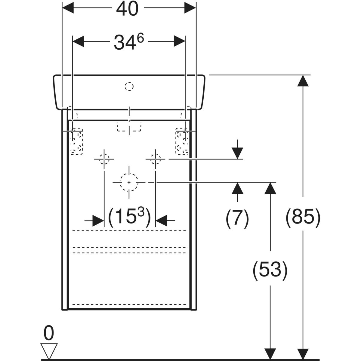ido Allaskaappipaket sense classic 450mm, ovella, valkoinen