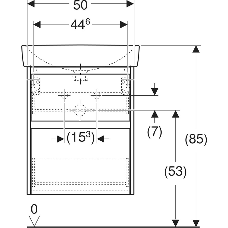 ido Allaskaappipaket sense classic 550mm, laatikoilla, valkoinen