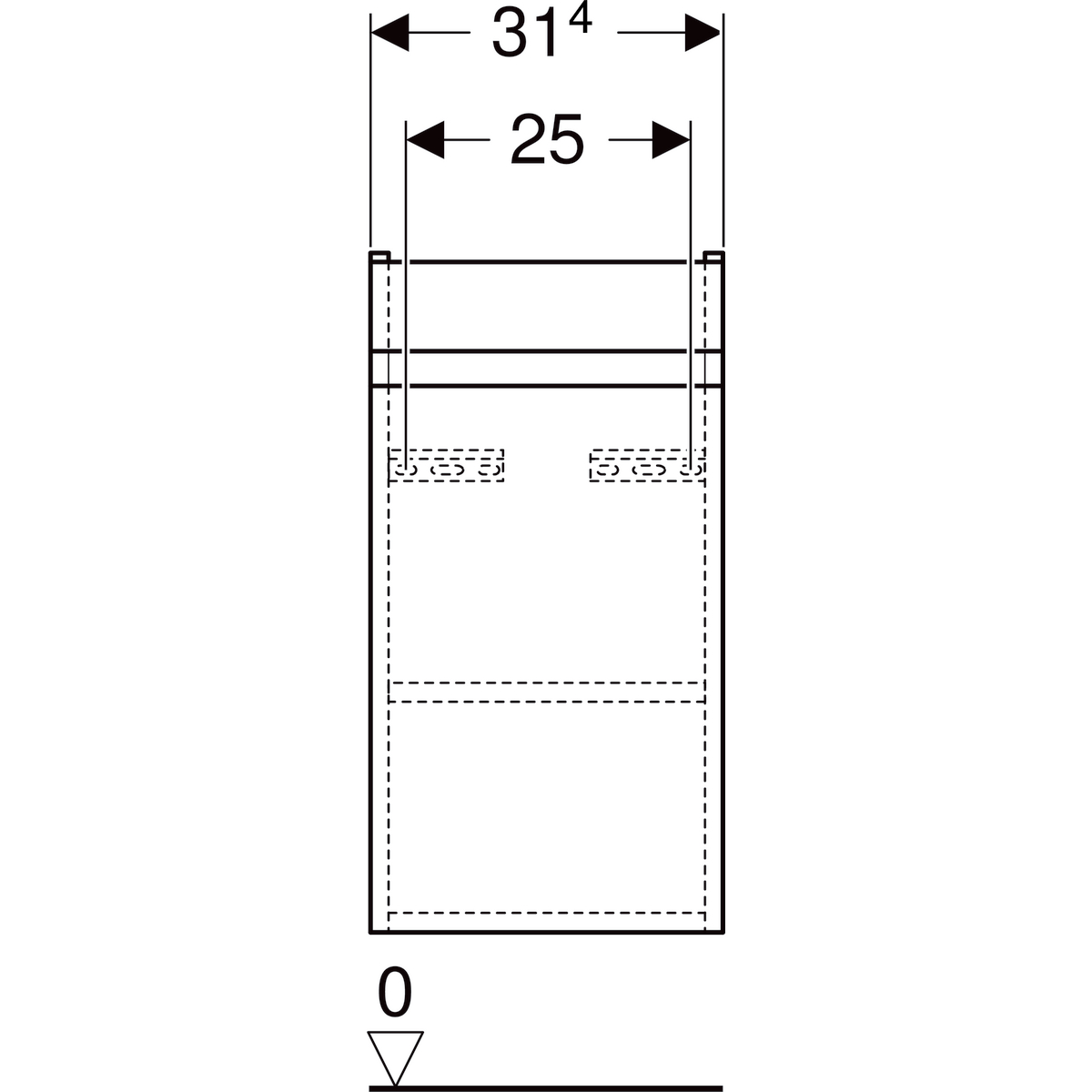 geberit Cabinet for washba renova plan 314x220x605mm lava