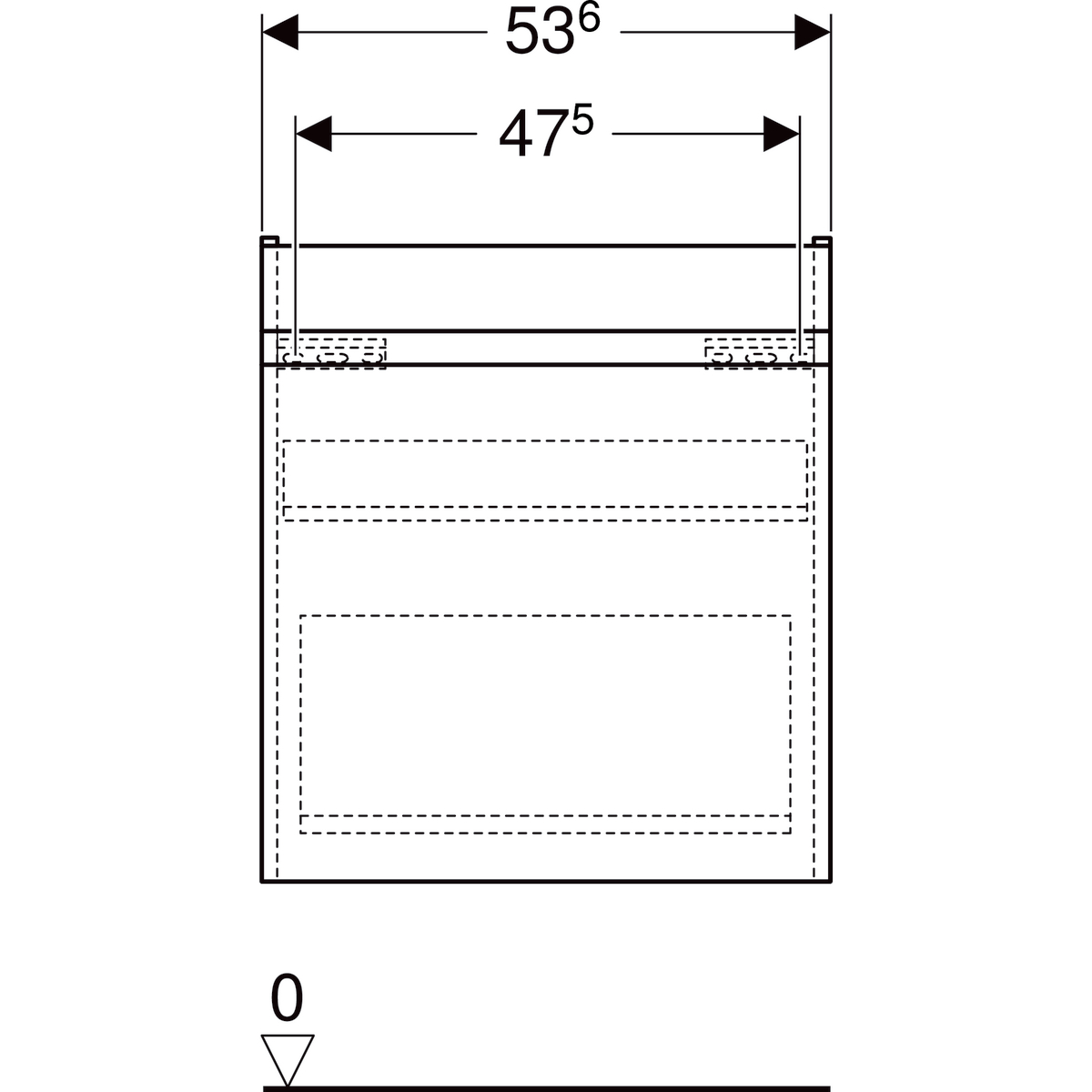 geberit Alakaappi geberit renova plan 536x446x606mm laava