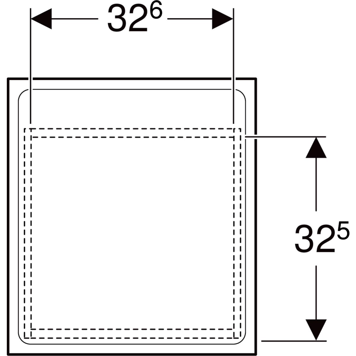 geberit Side cabinet renova plan 400x445x550mm white