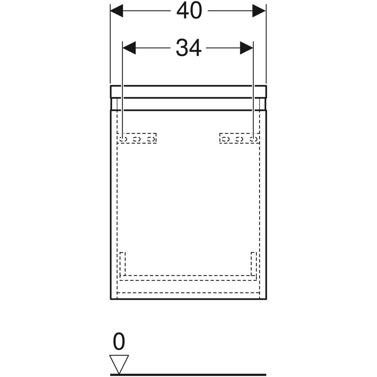 geberit Side cabinet renova plan 400x445x550mm white