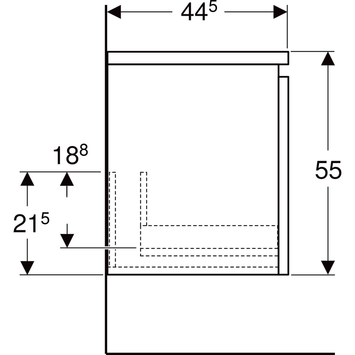 geberit Side cabinet renova plan 400x445x550mm white