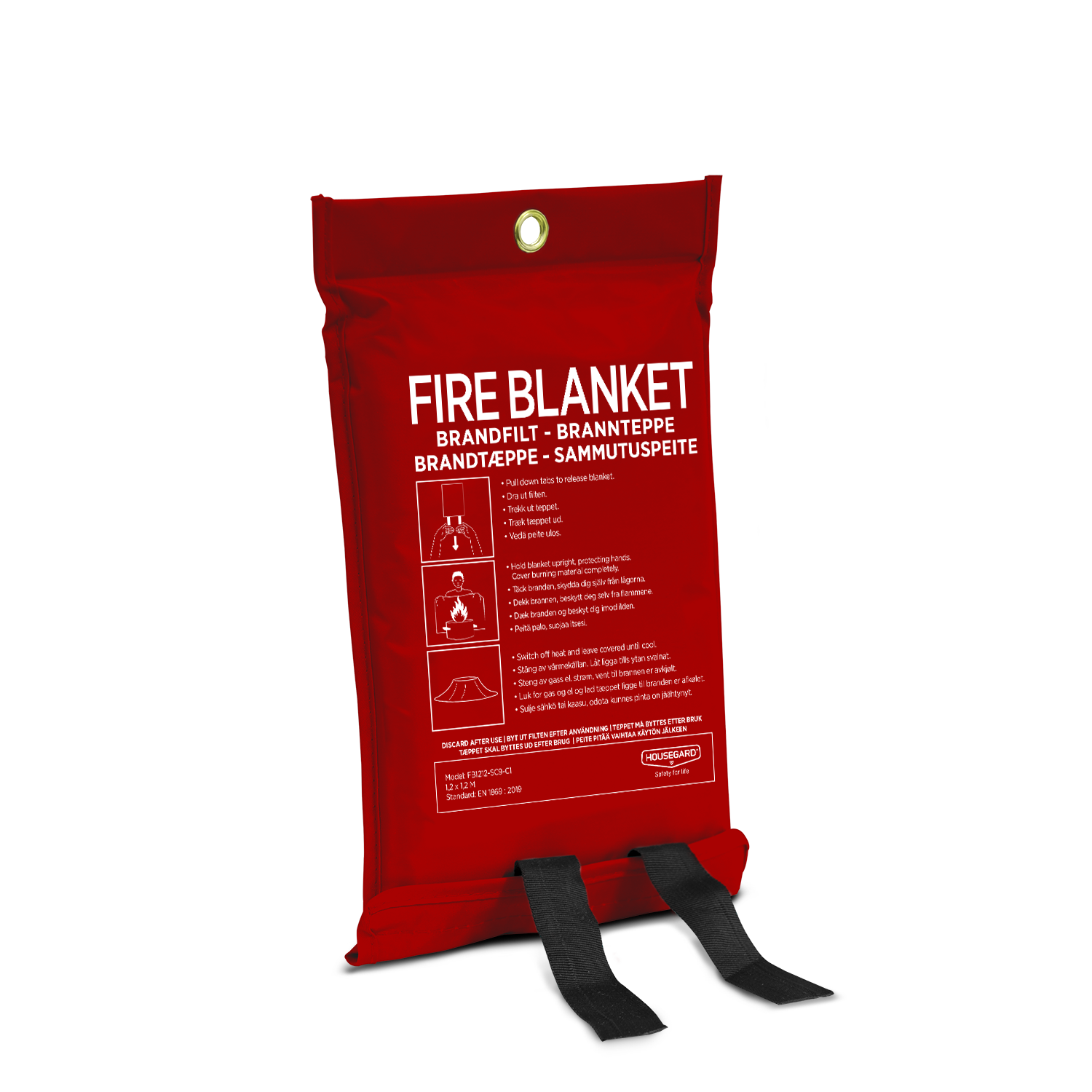 Brannteppe 120x120 cm silikonbelegg