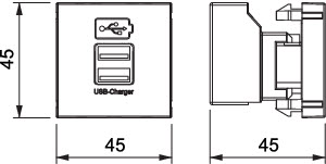 obo bettermann Usb-laddare, aluminium