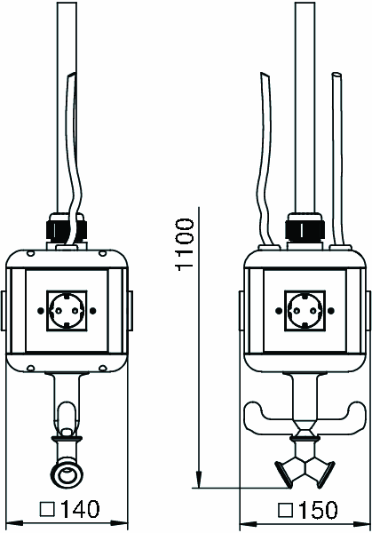 obo bettermann Socket-outlet panel egs vh-4l 4sd,4-os pist, ilma, pa