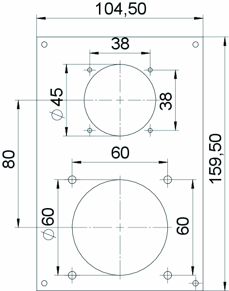 obo bettermann Cover plate egs vhf-p13,2-os,cee,ip44,kelt,pvc
