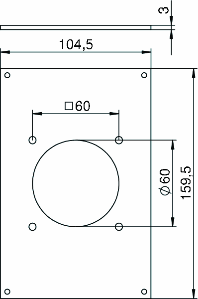 obo bettermann Cover plate egs vhf-p3,1-os,cee,ip44,kelt,pvc