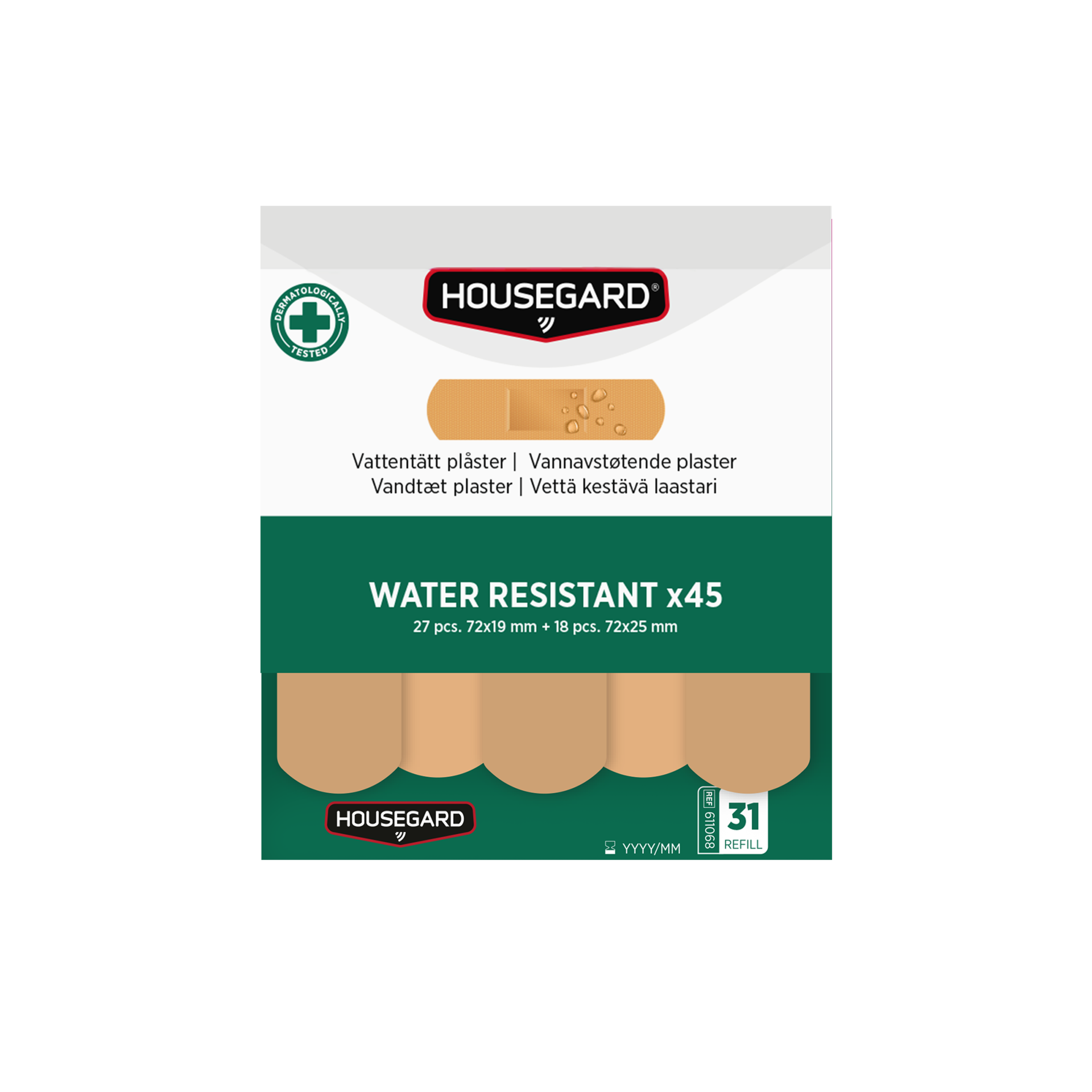 Vannbestandige plaster 2 x 45 stk