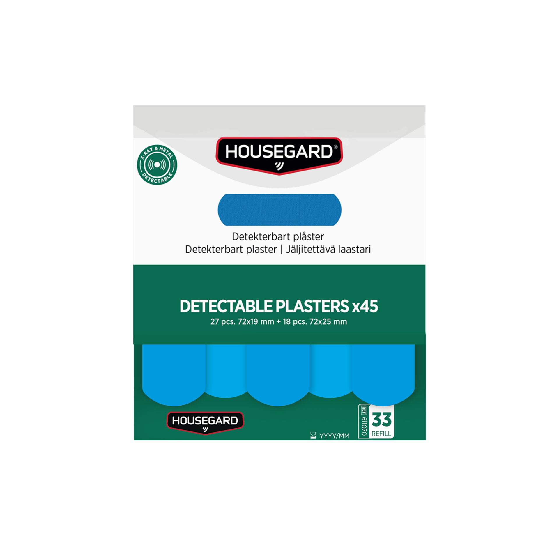 Plaster detekterbare 2 x 45 stk