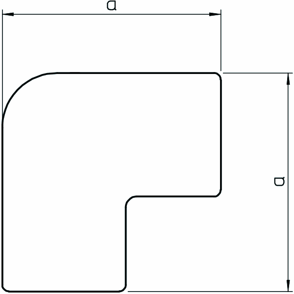 obo bettermann Liggandevinkel obo 10020, 10x 20 ral9010