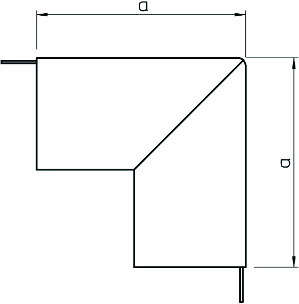 obo bettermann Outer corner obo ha 100230, 100x230ral9001