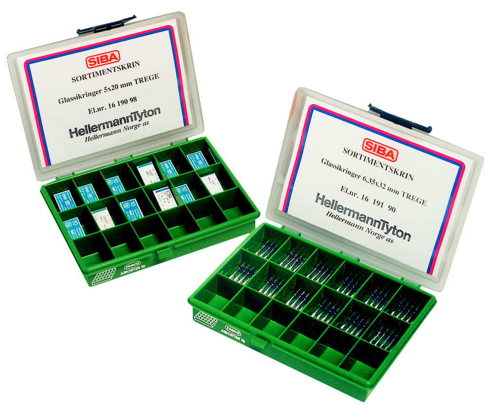 SORTIMENTSKRIN 250V 5X20 0,5A - 10A(X10)