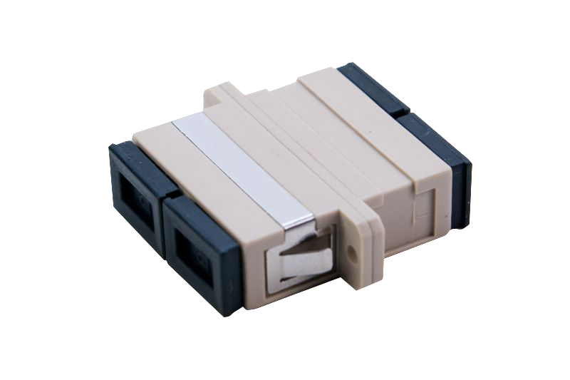 ADAPTER MM OM1/OM2 SC DOBBELT Beige PhBr Klips/Skrue
