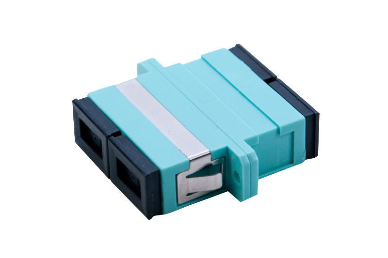 ADAPTER MM OM3 SC DOBBELT Turkis PhBr Klips/Skrue