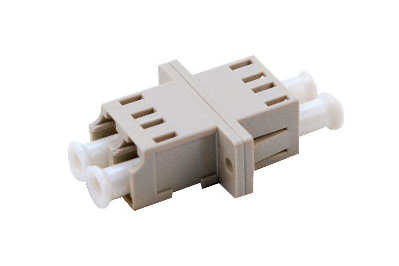 ADAPTER MM OM1/OM2 LC DOBBELT Beige PhBr Klips/Skrue SCS