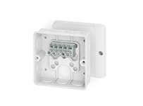 Junction box IP55 with plugged cable entry