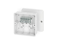 Junction box IP55 with plugged cable entry