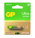 GP Batteri Ultra Alkaline AAA/LR03 4-pakk