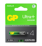 GP Batteri Ultra Plus Alkaline AAA/LR03 4P