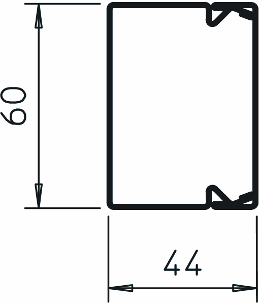 obo bettermann Asennuskanava obo lkm 40x60x2000mm teräs val