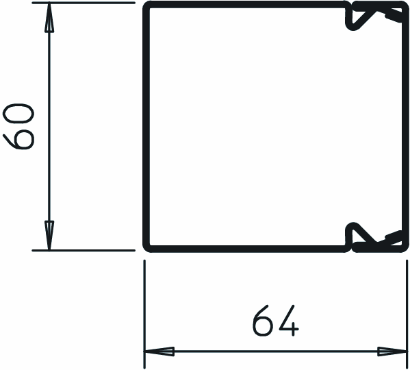 obo bettermann Feeding trunking lkm60060rw,60x60x2000 steel