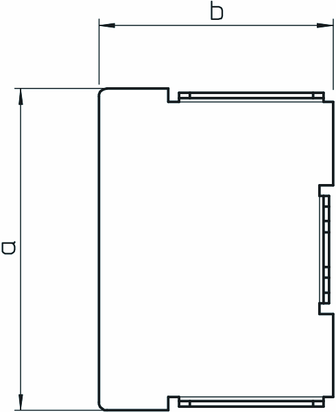 obo bettermann Päätykappale obo lkm/e 40060rw, teräs 40x60 val