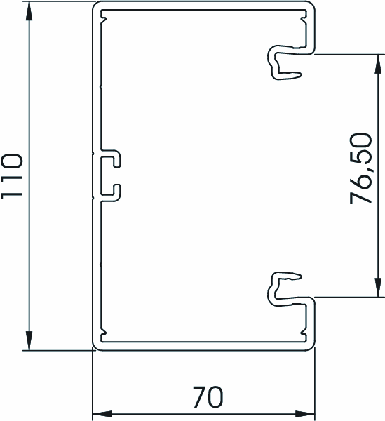 obo bettermann Office trunking gk-70110r pvc 110x70x2000
